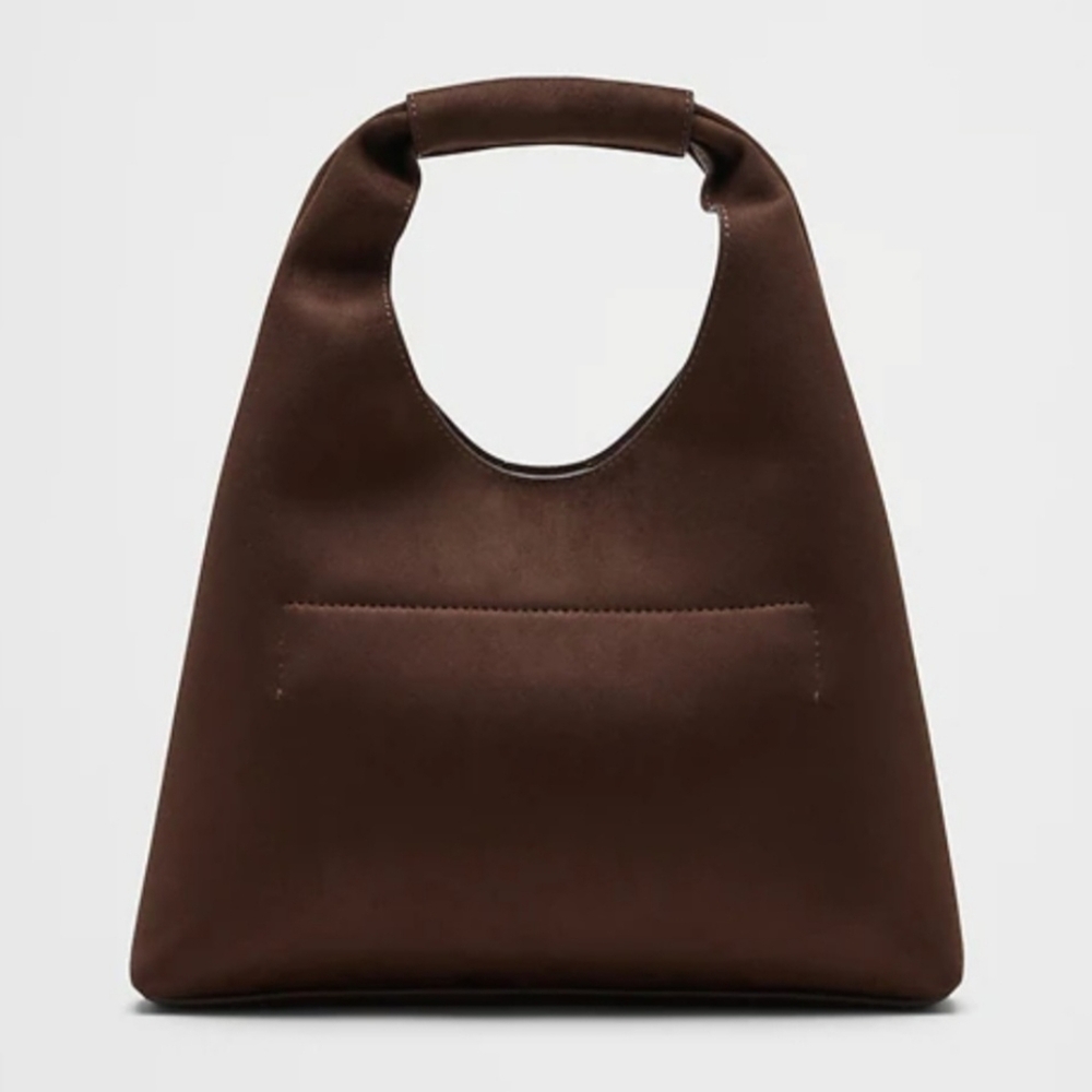 NWOT Banana Republic Vegan Leather Mini Slouchy Tote in Red